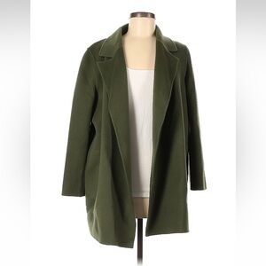 Theory Wool/Cashmere Blend Coat Olive Size Large